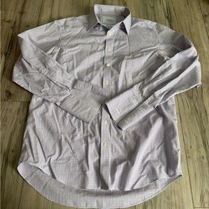 Charles Tyrwhitt Red and Blue Check Shirt Size 16 with French Cuffs